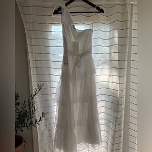 Show Me Your MuMu One Shoulder White Dress